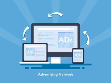 Digital advertising and networking, online ads showing on digita